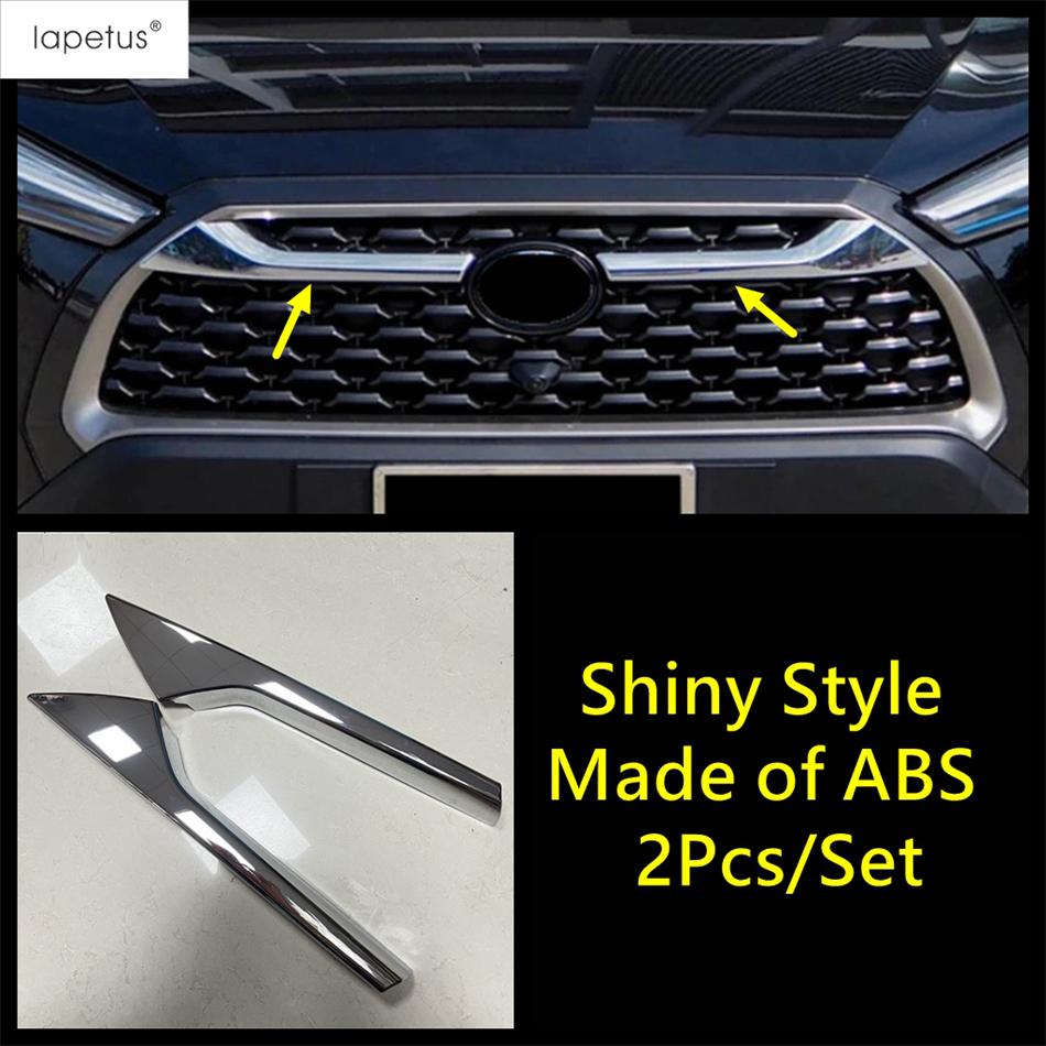 Передняя центральная решетка с полосками, декоративная накладка, аксессуары из АБС-пластика с хромированным покрытием для Toyota Corolla Cross XG10 - 2025 Shiny Style