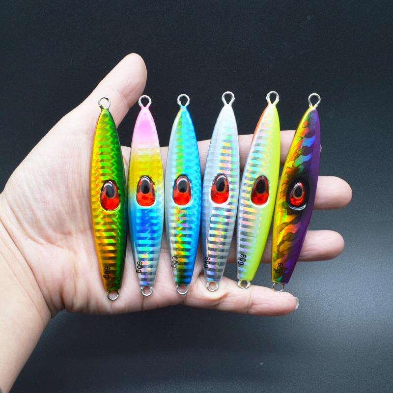 JIGGINGSOUL-RTS191- 60g 80g Casting Jigging Fishing Lures Sense Slow Pitch Metal Saltwater Jig Bait Lead Fish Pesca