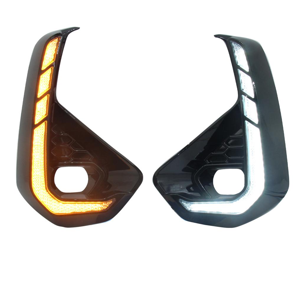 12V DRL Turn Signal LED Front Fog Lights  For Toyota Hilux 2024
