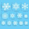 Christmas Window Static Stickers 2/4 Sheet Easy Peel Removable Santa Reindeer Snowflake Decals for Winter Holiday Party Decor