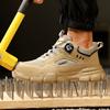 New Rotating Button Men Boots Anti-smash Anti Puncture Safety Shoes Men Work Boots Steel Toe Shoes Security Indestructible Shoes