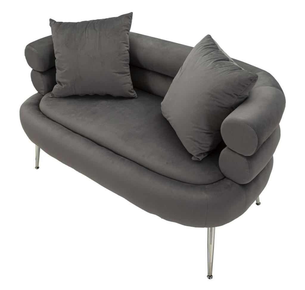 Sofa Silvery Plus With Cushions  Cm 133X68X69