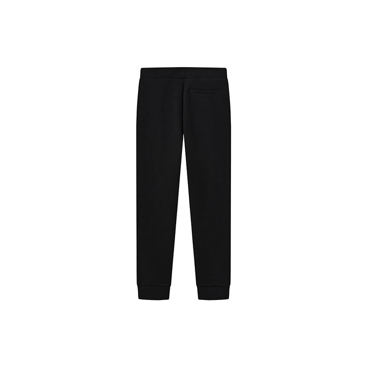 Fila Simple Basic Cuffed Knit Solid Color Casual Long Pants Women Bottoms Black F11W248605FBK