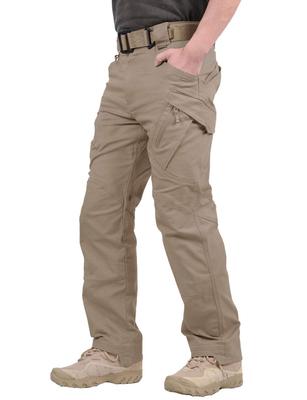 [TACVASEN] Men's Sporty Military Pants, Airsoft, Cargo Pants, Large Size, Trekking, Khaki, Size M