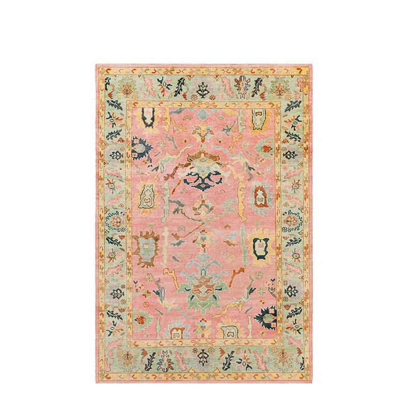 

Bohemian Retro Decorative Rug Big Size Antiskid Machine Washable Soft Living Room Carpet Sofa Table Mat 60*90cm