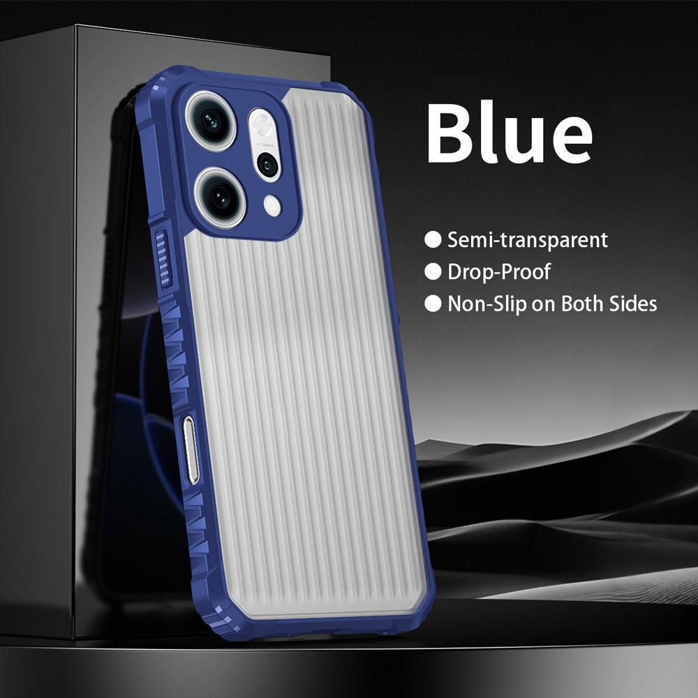 KEYSION Heavy Duty Shockproof Phone Case for OPPO Reno14 Pro 5G Soft Silicone+PC Translucent Matte Cover for OPPO Reno13 Pro 5G