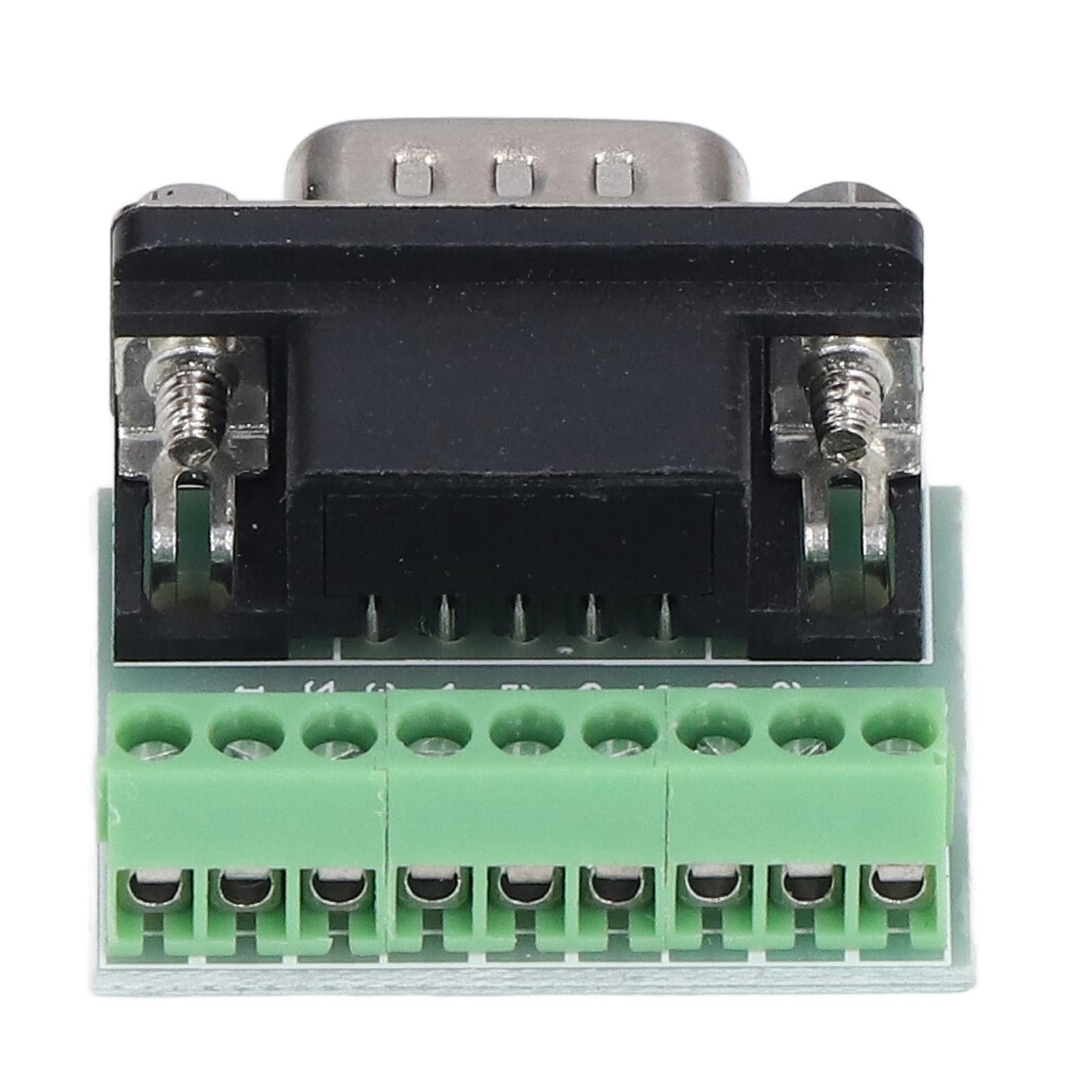 

Terminal Block DB9 Male Header to Screw 9 Pin Connector Break Out Board for RS232 RS485