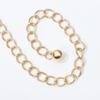 Gift Waist Ornament Mirror Waistband Wide Waist Belt Gold Silver Color Sequined Metal Wide Belt