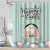 Easter Rabbit Waterproof And Mildew-Proof Polyester Bathroom Shower Curtain Shower Curtain Partition Curtain Free Of Punching