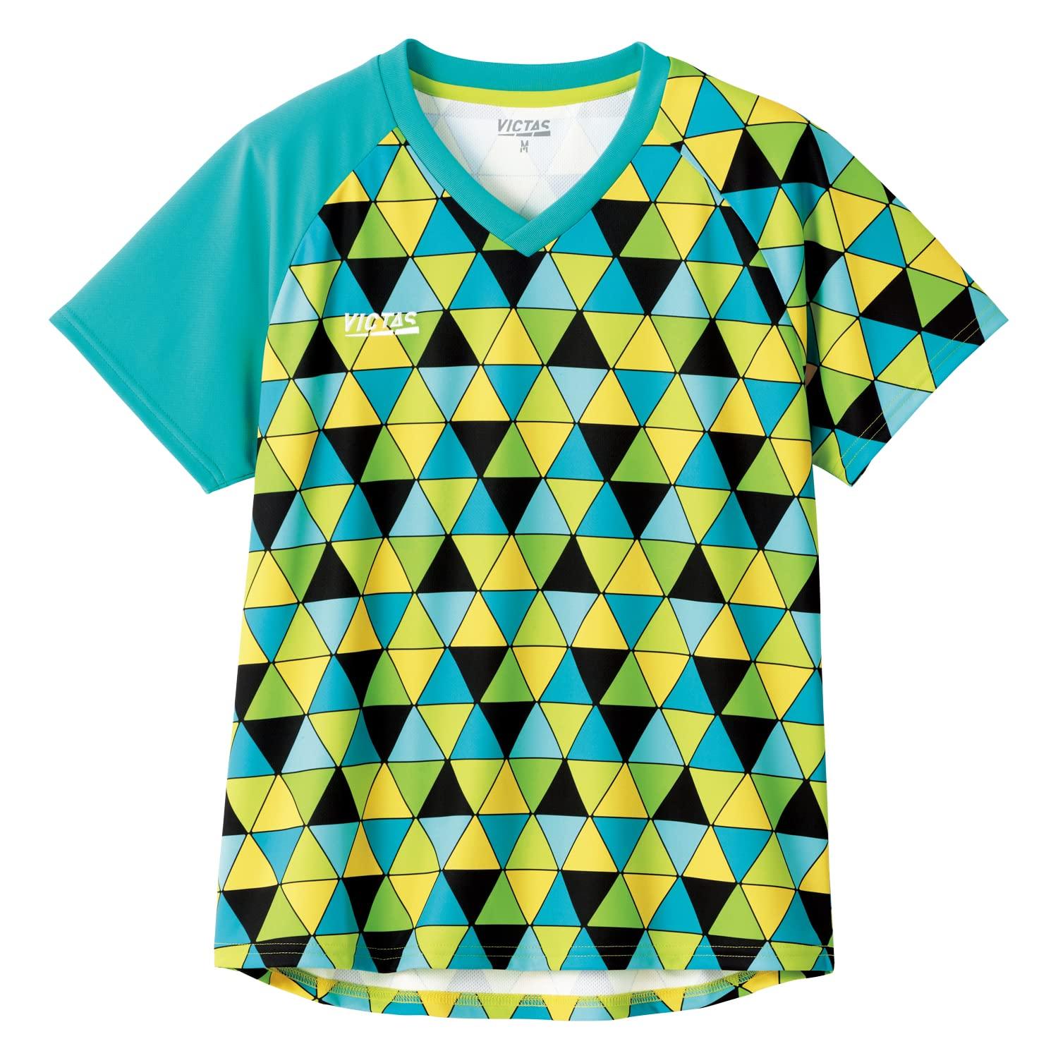 

VICTAS Colorful Triangle Game Shirt TRIANGLE Peacock Green Size S Women s (COLORFUL LGS), 612104, (4300),