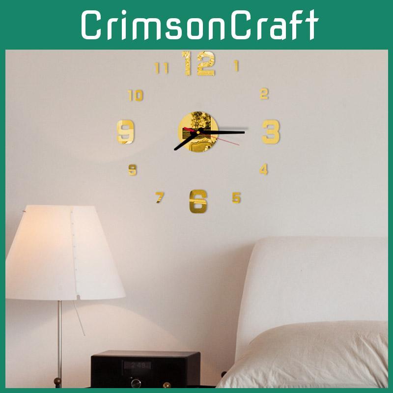Elegant 3d Diy Acrylic Digital Wall Clock For Creative Home Living Room Decoration