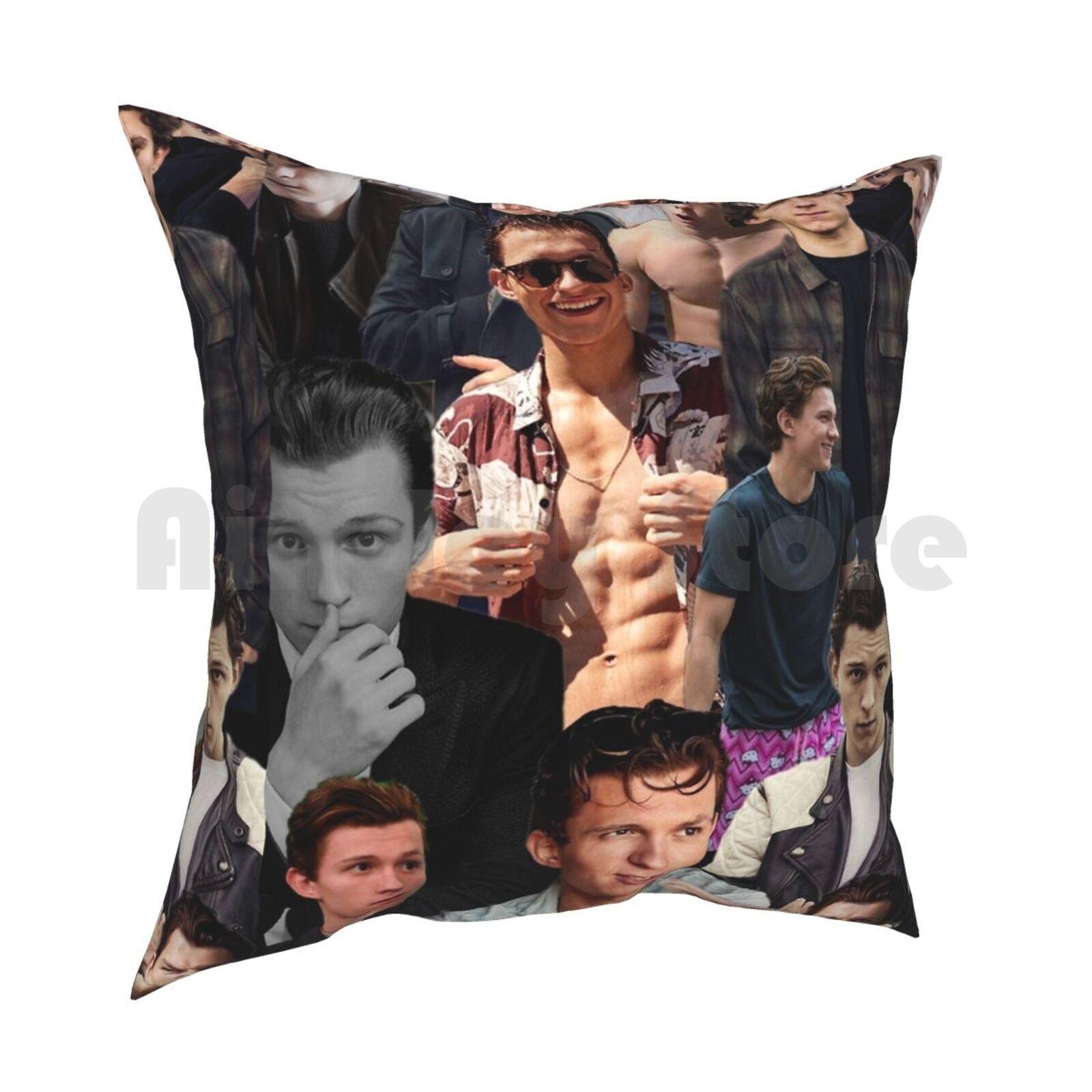 Tom Holland Collage Pillow Case Printed Home Soft Throw Pillow Tom Holland Tom Tom Holland Cute Tom Holland Collage Cute 30cmx30cm