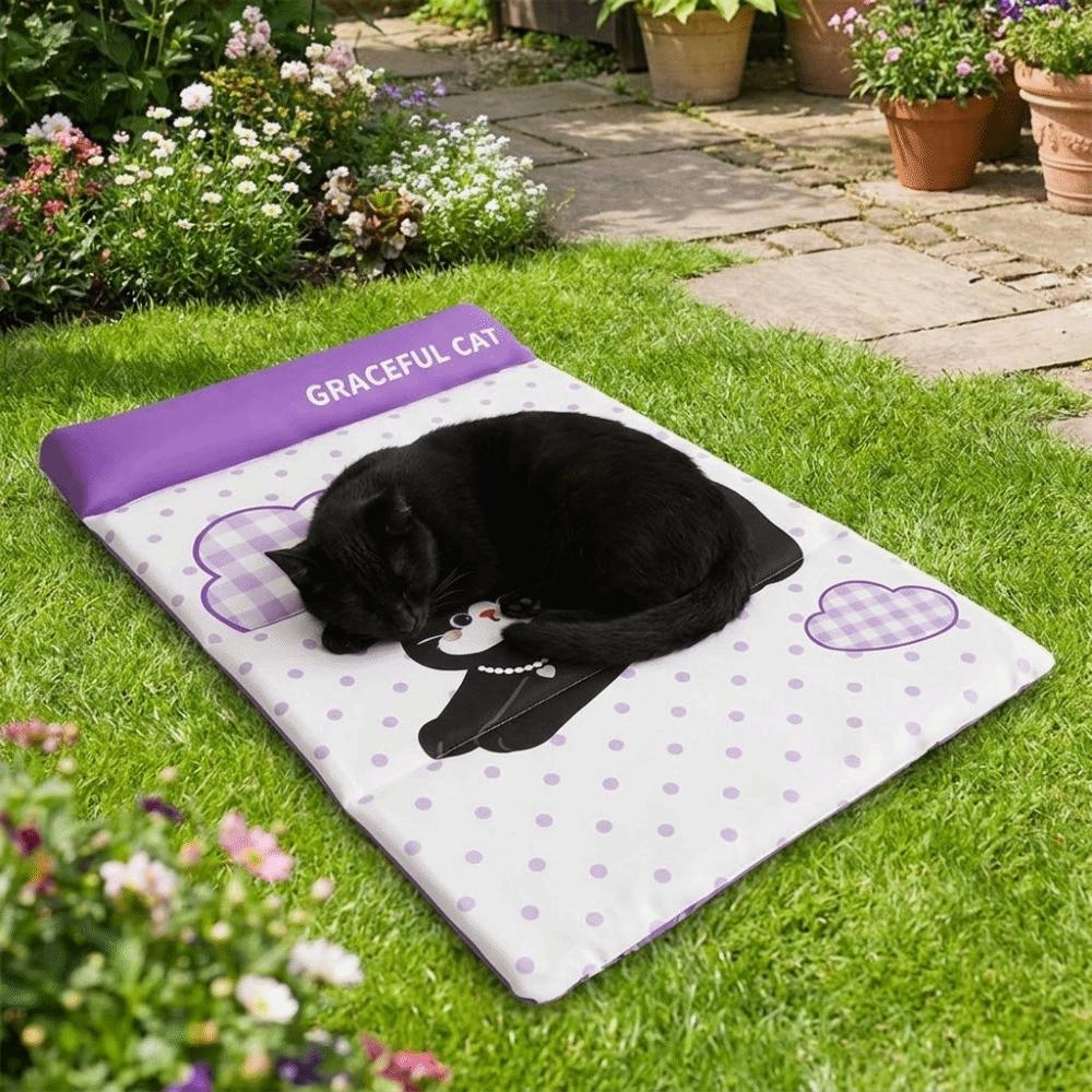 Breathable Cat Cooling Pad Waterproof Ice Silk Cold Mat Cat Sleeping Pad Pet Cooling Mat  Kennel
