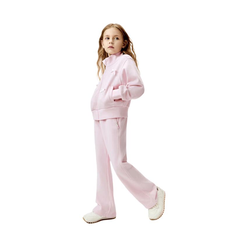 little MO&Co. Girls' Bow Cardigan and Flared Pants Set
