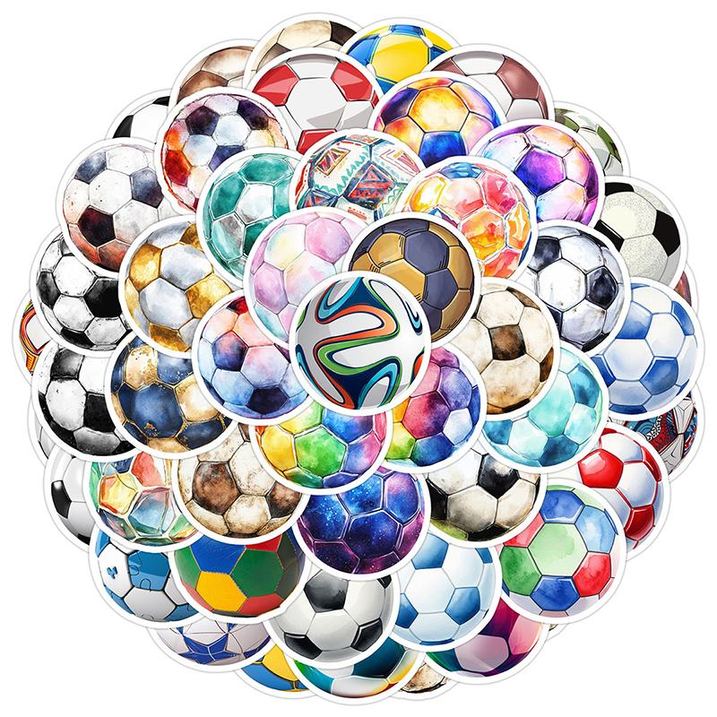 50 PEZZI Adesivi Calcio Adesivo Sportivo Motivazionali Vinile Impermeabile Decalcomanie per Borracce Bagagli Laptop Scrapbooking Paraurti