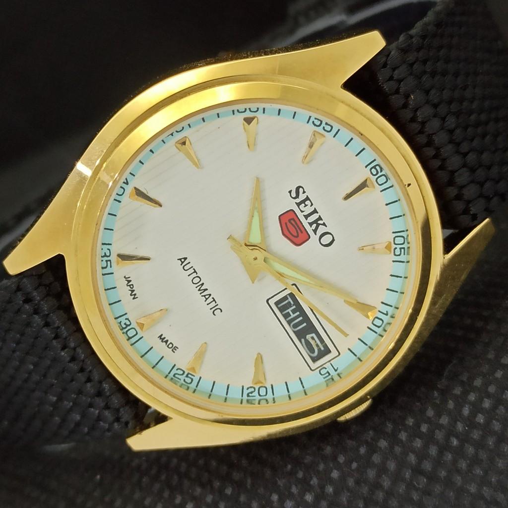 

ВОССТАНОВЛЕННЫЕ ВИНТАЖНЫЕ МУЖСКИЕ ЧАСЫ SEIKO 5 AUTOMATIC JAPAN DAY/DATE a 550c-a290302-2 SKU550c-a290302-1
