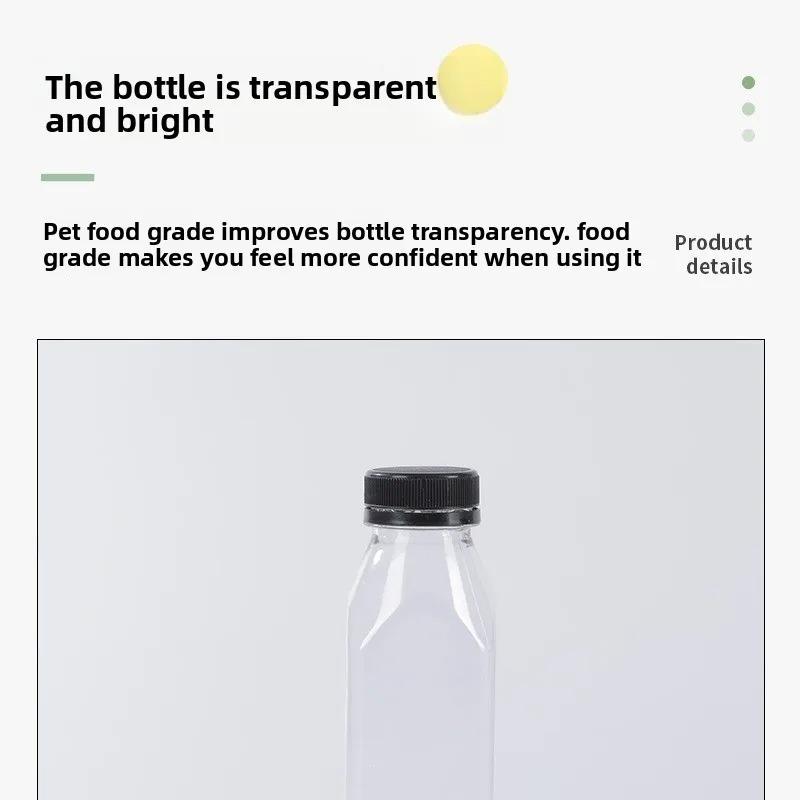 20Pcs Leak-Proof Clear Plastic Juice Bottles-Perfect For Juicing Smoothies Milk Homemade and Other Beverages Portable for Out