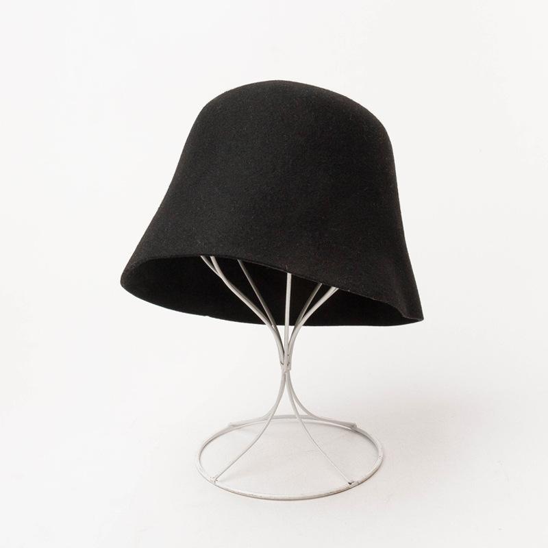 Autumn and winter new fashion casual women woolen bucket hat travel shopping retro felt top hat