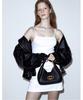 Athe Vanessabruno [Maron] Black Shrunken Leather Tote Bag Mini Aaba6E405Bk