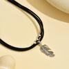European and American retro gothic leaf pendant multi-layer necklace simple and fashionable personalized sticker neck collarbone autumn and winter