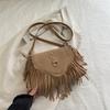 Boho Fransen Umhängetasche für Damen Vintage Wildleder Quaste Schultertasche Western Cowboy Messenger Tasche Retro Hippie Handtasche