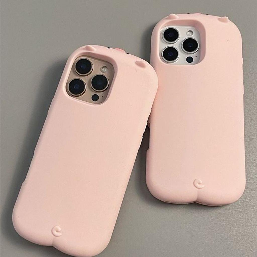 Nuova Creativa Adorabile Rosa 3D Maialino Strisciante Silicone Anti Caduta Cover per Telefono Per iPhone 16 Pro 15 14 13 Pro Max Plus Cover Antiurto