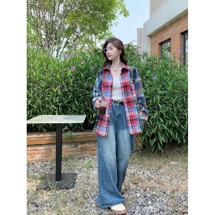 2024 Letter Long Sleeve Shirt Japanese Hong Kong Style Ins Loose Shirt Boys Summer Trendy Versatile Casual Coat