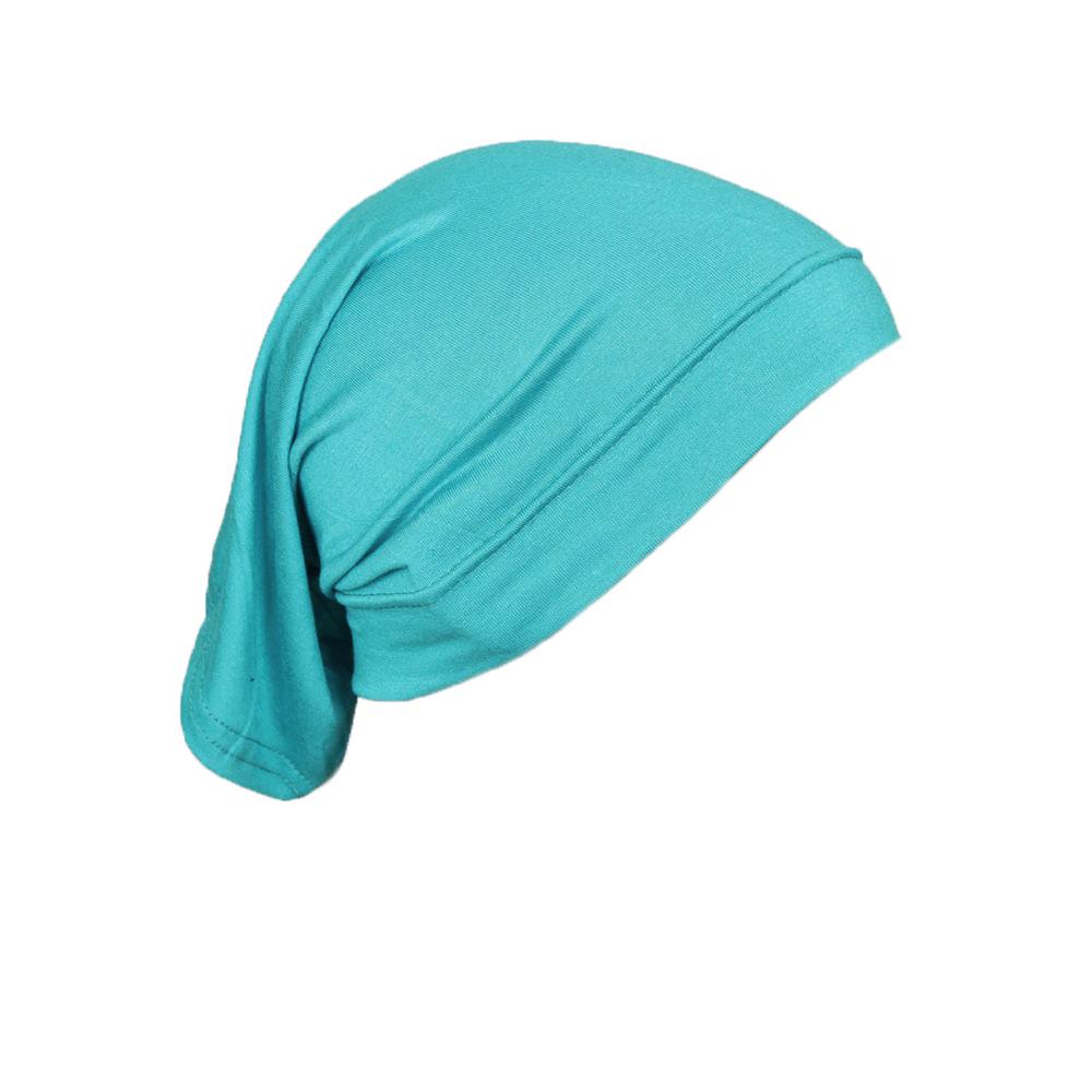 Mercerized Cotton Base Cap with High Elastic Solid Color Indian Long Scarf and Tube Cap MSL09