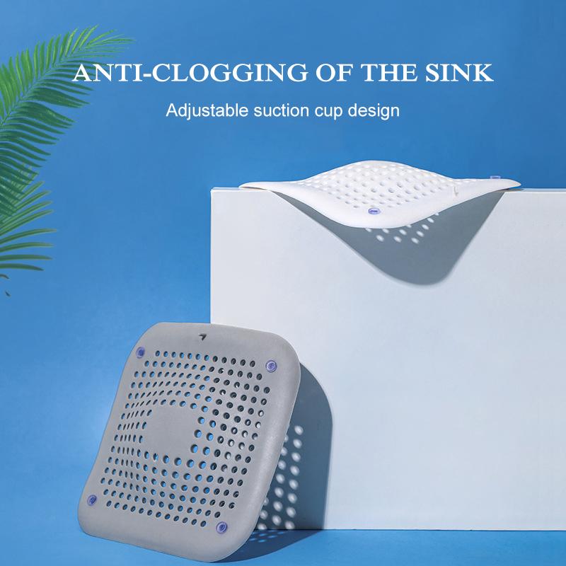 Haarfilter Waschbecken Anti-Blockier-Saugnapf AbflussabdeckungBadewanne Dusche Bodenablaufstopfen Silikon Küche Deodorant Stecker Badezimmerzubehör