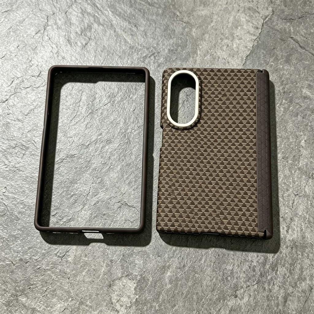 Business Sle 600D Carbon Fiber Texture PC Magnetic Phone Protection Case for Samsung Galaxy Z Fold 8 Alloy Lens Shockproof Hinge Protect Cover