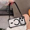 Crossbody Necklace Strap Lanyard Clear Magnetic Case For iPhone 17 16 14 15 12 13 Pro Max 16Plus 11 For Magsafe Shockproof Cover