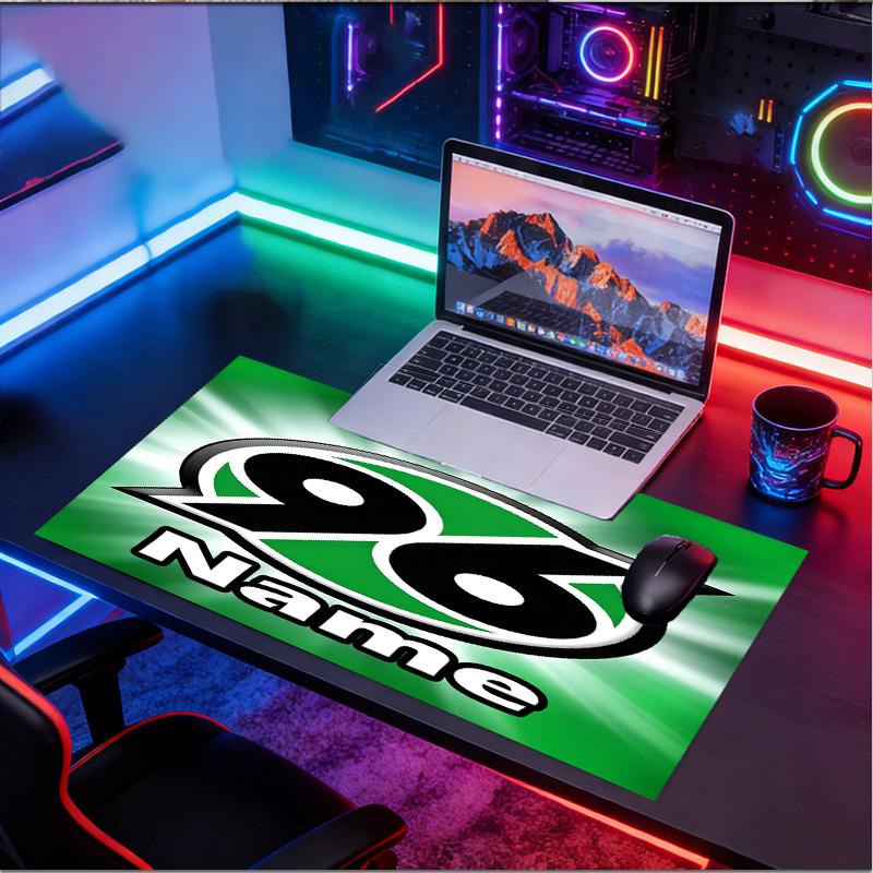 Custom Name Personalized Hannover 96 Football Pattern Mousepad, Laptop PC Desk Mat, Decorative Desk Mat for Home Keyboard Pad Gift