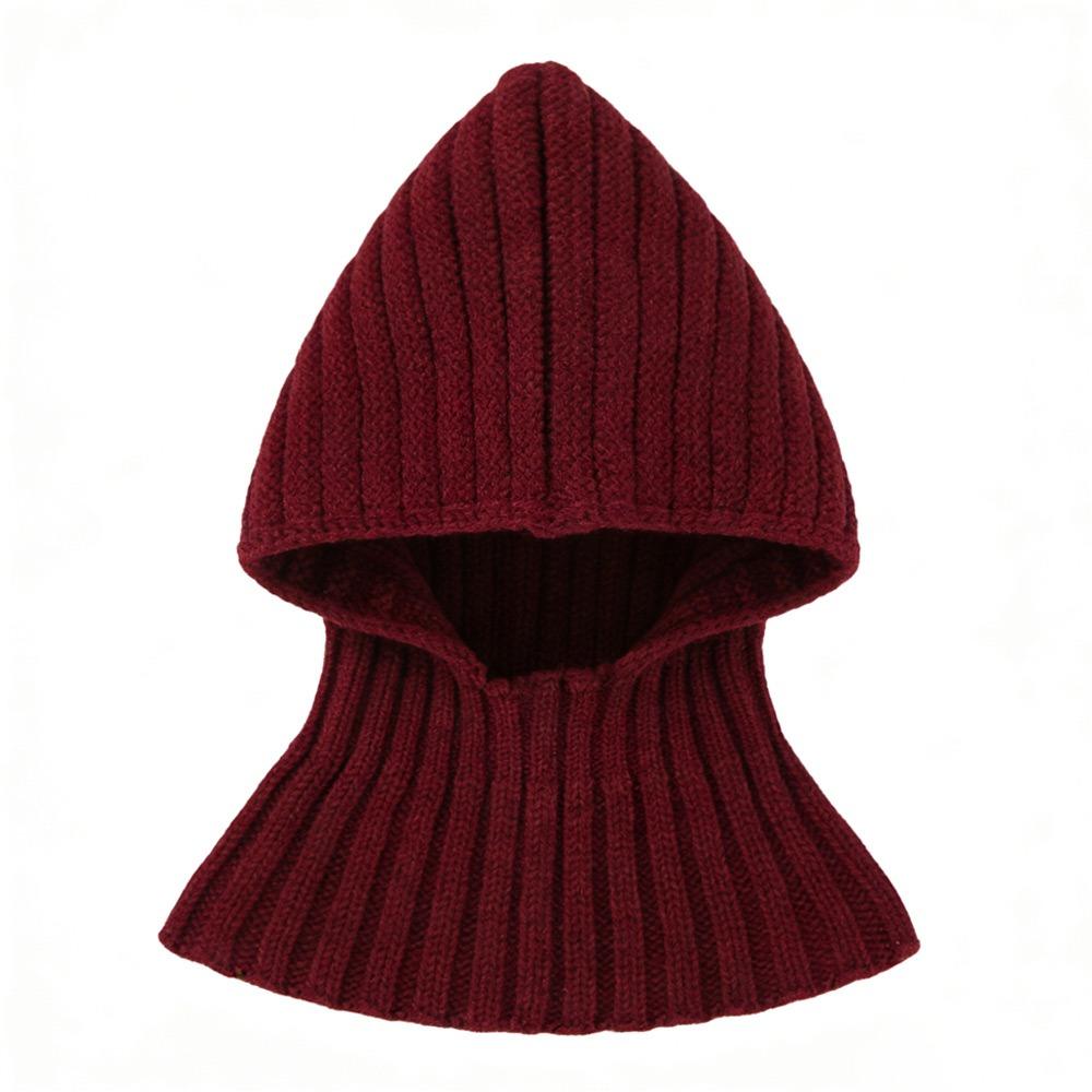 

Solid Color Knitted Pet Hat Warm Fabric Soft Material Dog Hat Fashion Style Knitted Design Puppy Head Cover Fall Season червоний