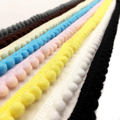 5 Meter Pomponborte Kugel 11 mm MINI Perlen-Pompon Fransenband Nähen Spitze Strickstoff Handgefertigtes Bastelzubehör