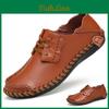 Leather Casual Genuine Handmade Leather Shoes Men Loafers Comfortable Driving Shoe Moccasins Man Flats Shoes