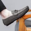 Genuine Leather Men's Loafers Shoes High Quality Muller Dress Moccasins Breathable Slip on Driving Shoes Crocodile Pattern Flats