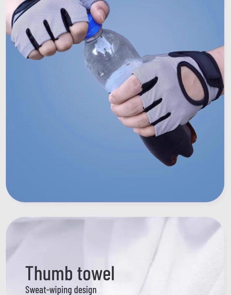 Half-Finger Breathable Cycling Gloves for Men & Women - Shock Absorption, Ideal for Road & Mountain Biking