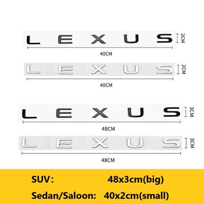 5 English Letter Stickers Fit for NX260 RX350 GX550 CT200H IS250 CT IS LS ES NX RX UX GX GX470 RX400 ES300 GS300 F Sport