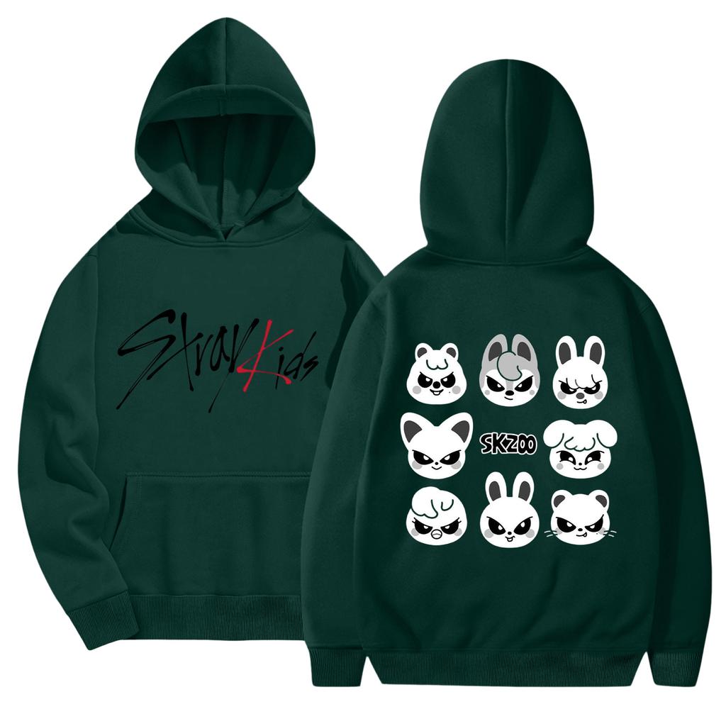 Unisex Fashionable Casual Long Sleeved Loose Printed Hooded Sweatshirt