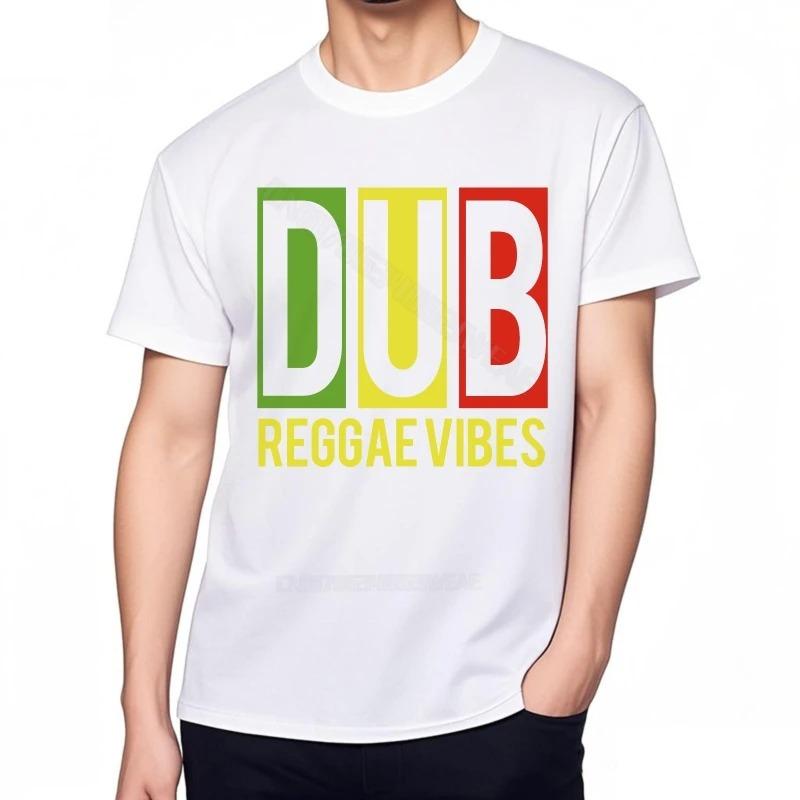 100% Cotton Tshirt for Man Dub Reggae Vibes Colors Soft Short Sleeve Shirt Trendy Short Sleeve Short Sleeve Shirt
