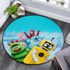 Yo Gabba Gabba!,Round Area Rug,Carpet Rug for Living Room Bedroom Sofa Playroom Decor,Non-slip Floor Mat