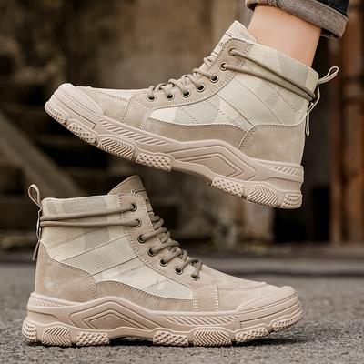 Mode Herren Stiefeletten Outdoor Wanderschuhe Rutschfest Lässige Walking Sneaker Freizeitstiefel Leicht Atmungsaktiv Arbeitsstiefel