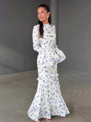 Slim Fit Floral Ruffle Dress - Gentle Spring 2025 Collection