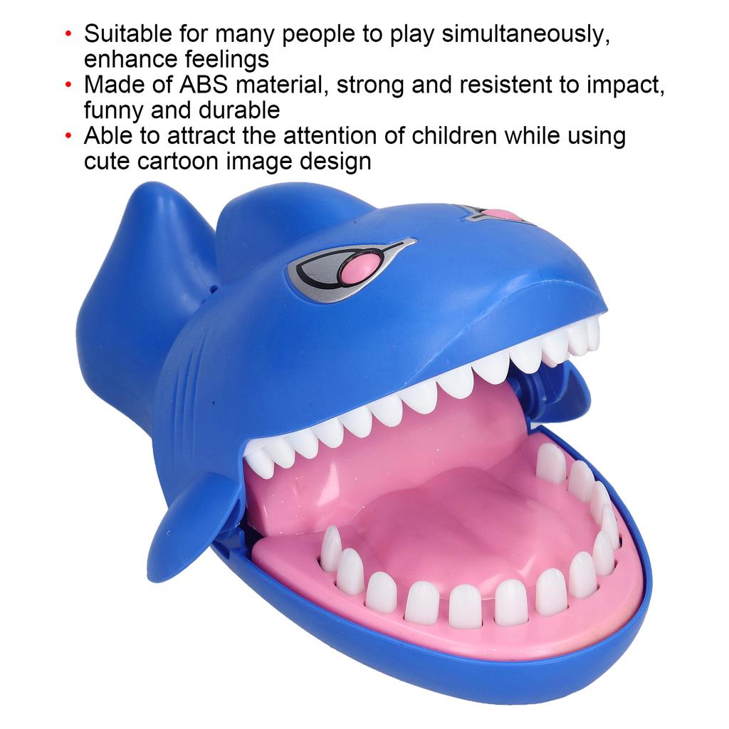 Shark Bite Game Biting Finger Pressing Shark Teeth Trick Toys with Light Laughter for Kids Party