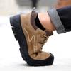 Mode Herren Sicherheitsschuhe Durchstichsicher Outdoor Sneaker für Herren Stahlkappe Unzerstörliche Sicherheitsstiefel Herren Arbeitsschuhe Wildleder Arbeitsstiefel