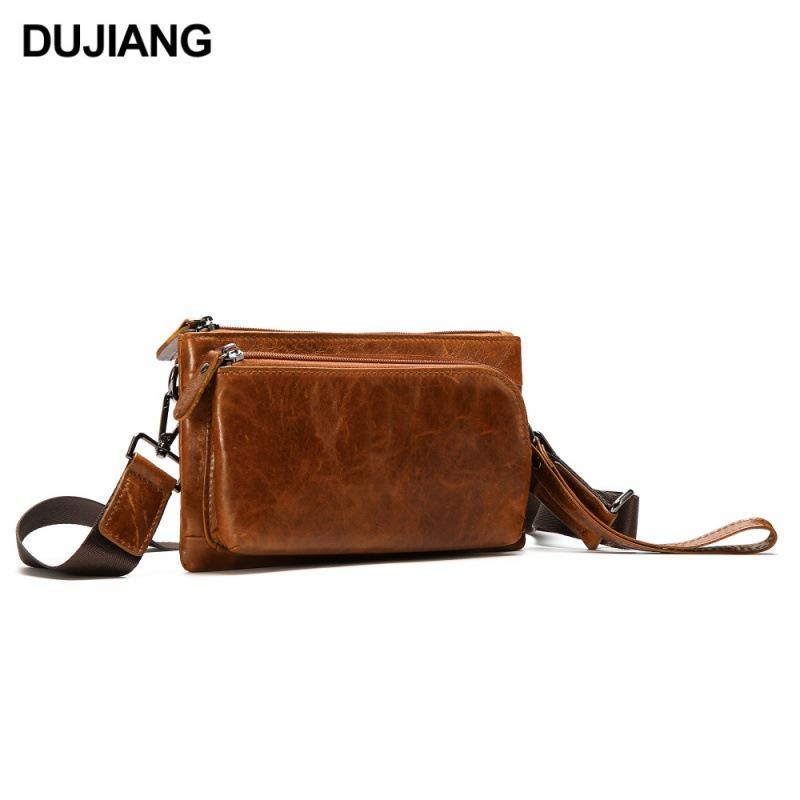 Men's Genuine Leather Vintage Shoulder Chest Bag - Casual High-End Messenger Bag