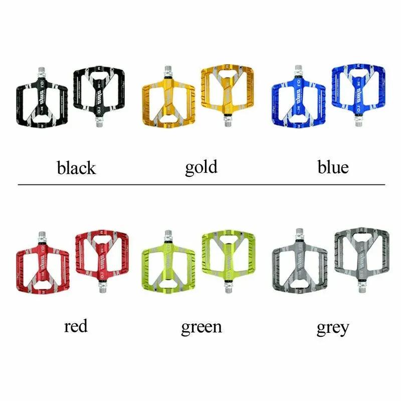 Mountain Road Bike Aluminum Alloy Practical Pedals Flat Platform Bicycle Pedal 1Pair Suitable Outdoor Bike Sport Tools Accessory