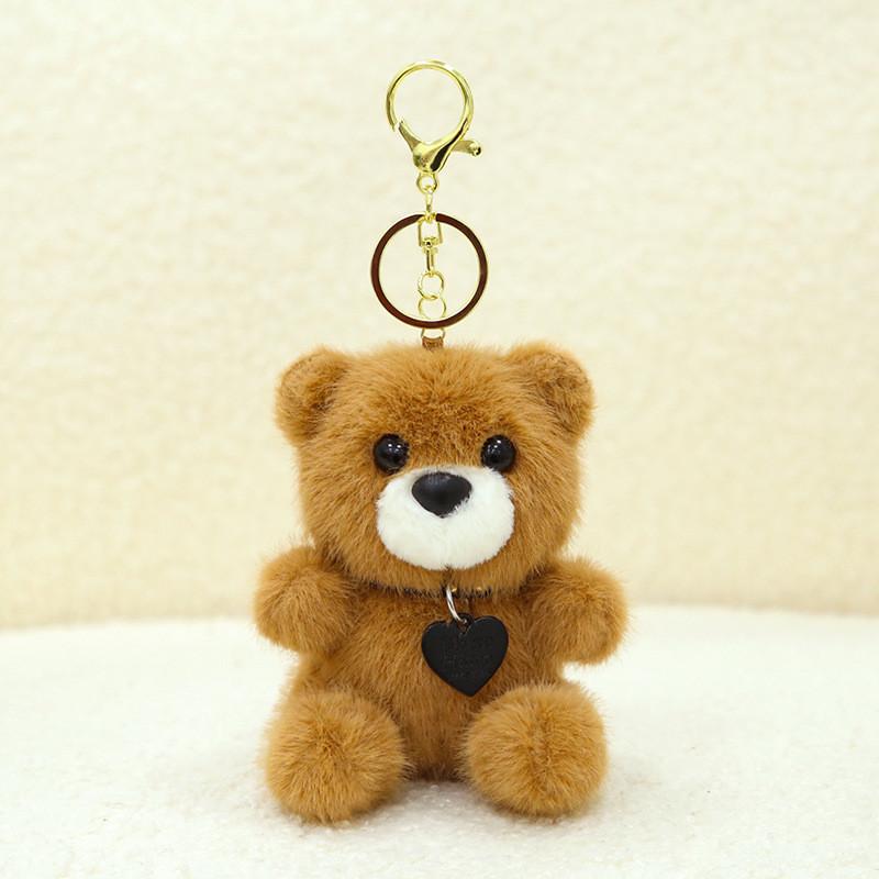 Plush Bear Cute Pendant Keychain Accessory Stuffed Doll Decoration Kids Gift