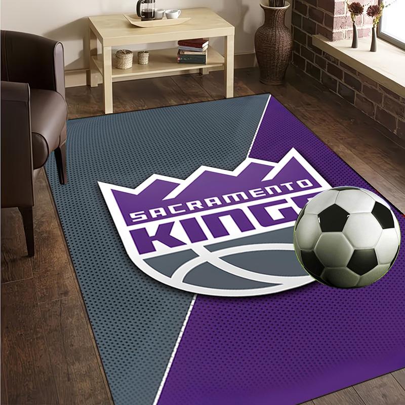 Sacramento Basketball Logo Rug Office Carpet Non-Slip Mat, Chair Rug Floor Covering for Gaming, Bedroom, Living Room , Home Decor Christmas Gift