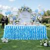 Curly Willow Table Skirt for Rectangle Round Tables 6ft Ruffle Tutu Table Cloth Reusable Table Skirt for Baby Shower Birthday Party Candy Cake Tables